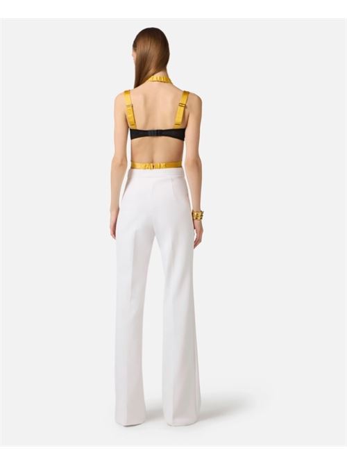 Double-stretch crepe trousers with embroidered logo ELISABETTA FRANCHI | PA17161E2.360